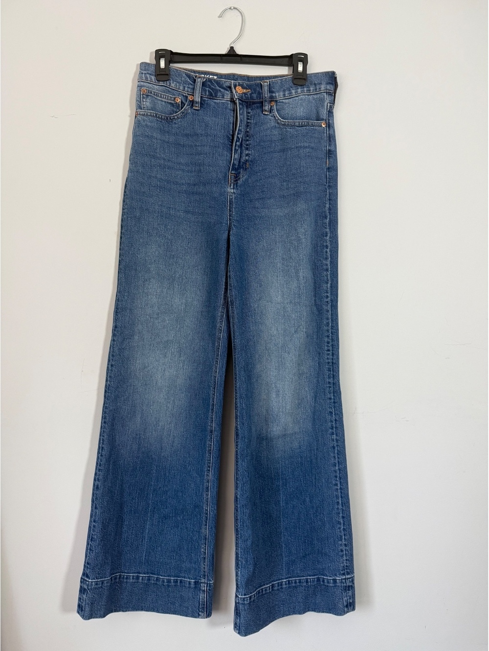 J. Crew High Rise Five Pocket Wide Leg Trouser Jeans Women’s Size 28
